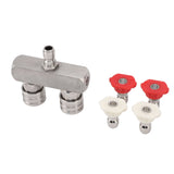 Dual Pressure Nozzle Stainless Steel with 1/4 Quick Connect 2 Color Nozzle 2 in 1 Pressure V1294-YM0901-3111240207511