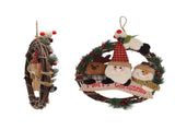Christmas Wreath Fadeless Durable Joyful Vibes Rich Bright Colors Grapevine Wreath for Door Window V1294-YM0512-3115220135112