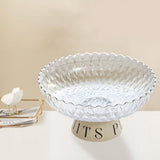 Large Capacity Fruit Bowl with Fe High Footed Fruit Bask Tray for Living Room Coffee Table V1370-AZ4-09493