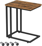 Coffee Table with Steel Frame and Castors Rustic Brown and Black V178-11161