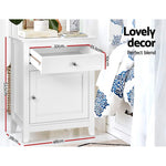 Artiss Bedside Tables Side Table Drawers Nightstand White FURNI-G-SCAN02-BS-WH