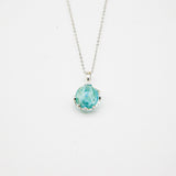 Gift Box - Aroma Necklace White Gold - Planet Celestial Aqua Purify Oil Blend V760-GBAJ - 1