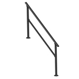 Handrails for Outdoor Steps, 5 Step Stair Hand Rail Kit, Transitional Carbon Steel Railings with V952-FGDHGZLSLZFSXI0DBV0