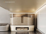 rice storage container, moisture-proof container, sealed food storage, flour storage, grain storage, V1102-122-88002-WHT-23L