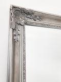 French Provincial Ornate Mirror - ANTIQUE SILVER- X Large 100cm x 190cm V292-MIRR-FRN001