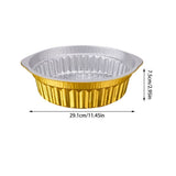 11.5inch Round Deepening Gold Aluminum Foil Pans With Lids Chafing Dish Heavy Duty Disposable Hot V1192-AZ-W-27731