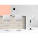 Artiss 2x Bar Stools Gas Lift Leather Padded White BA-TW-4059-WHX2