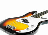 Karrera 39in Electric Guitar Bass Music 4-String Instrument Full Size Sunburst GTR-JB2-15W-SB