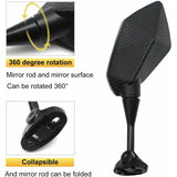 Motorcycle Mirror, Retro Motorcycle, 2 Motorcycle Mirrors Abs 360 Degree ROtatable Diamond V1188-MS-227-0452