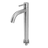 Single Cold Water Kitchen Faucet Stainless Steel Single Hole Bathroom Faucet for Home Apartment Tall V1294-YM0710-3112230079011