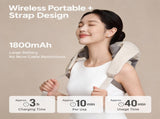 Wireless Mechanical Shawl Massager for Neck Shoulder Waist Leg Relaxation at Home Office Travel V1341-ZY-DCM2XKQL-BEIGE