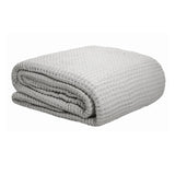 Cotton Waffle Blanket Silver Queen V442-ATX-BLANKET-WAFFLE-SILVER-QS