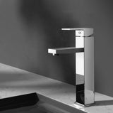 Cefito Bathroom Basin Mixer Tap Square Tall Faucet Vanity Laundry Chrome TAP-A-81H57T-SI