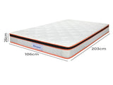 Dreamz 7 Zone Pocket Spring Mattress 26cm King Single MS1030-KS-AU