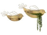 Set 2 Nested Lustre Gold Wall Planters 8x29cm V637-97020PLN