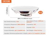 2 PCs 203.2 mm in Ceiling Speakers, 50-Watts, Flush Mount Ceiling & in-Wall Speakers System with V952-DPXDYSQ8YCLZPZC9CV9