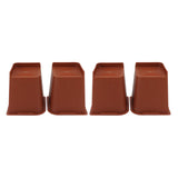 4PCS Heavy Duty Bed Chair Riser L Shaped 6in Anti Slip Furniture Extra Raiser for Bedroom V1294-YM0703-3114230002811