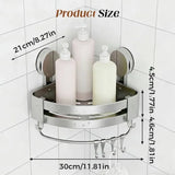 Suction Cup Shower Corner Shelf with Towel Bar V1237-ZY-908-111