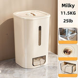 rice storage container, moisture-proof container, sealed food storage, flour storage, grain storage, V1102-122-88002-CRE-23L