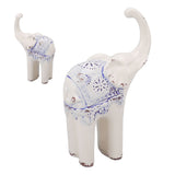 Elephant Ceramic Decor Safe Round Slippy Exquisite Porcelain Elephant Sculpture for Home Office V1294-YM0512-3115220138311