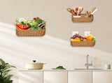 2 Pack Woven Storage Basket, Handmade Wicker Organizer Bins for Bathroom Kitchen Vanity Countertop V1237-ZY00B0FCMD65N8