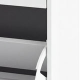 Levede Shoe Cabinet 4 Flip Drawers Vertical Storage Rack Organiser Entryway EA0292-WH-4-AU