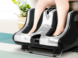 Livemor Foot Massager Massagers Shiatsu Electric Roller Ankle Calf Leg Kneading Silver FOOT-MASSAGE-LF03-SI