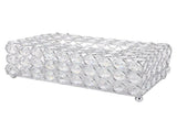 Crystal Tissue Box Paper Rack Office Table Accessories Tissue Case Holder Wedding Decoration V1294-YM0901-3115200124811