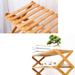 Ekkio Eco-Friendly & Non-Toxic Sturdy 6 Tier Foldable Bamboo Shoe Rack Brown V227-2997402103102