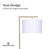 Sarantino 90-Degree Modern Arc Floor Lamp LMP-MLM-50430