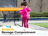Kahuna 6 ft x 9 ft Rectangular Outdoor Trampoline with LED Basketball Set - Orange TRA-FJP-RCT-69V-LED