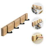 Coat Hook Coat Rack Hook Bamboo Umbrella Holding Home Users Door Behind 1 Set V1369-AZ3-W-18190