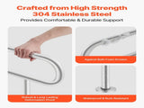 Toilet Safety Rail, 80 cm U-Shaped Handicap Bar, 304 Stainless Steel Senior Safety Pole, Toilet V952-CSFSYZTBKFZ3JJ2VOV0