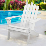 Gardeon Adirondack Outdoor Chairs Wooden Beach Chair Patio Furniture Garden White FF-BEACH-UF-CH-WH