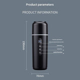 Black Portable Car Electric Kettle 12V/24V Universal USB Travel Water Boiler 500ml 316 Stainless V888-ELOSUNG51234