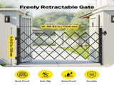 Single Folding Security Gate, Lockable Scissor Gate with 360 degree Swivel Casters, Outdoor V952-GZDZDAQM5157ODKJ1001V0