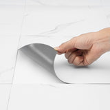 VEVOR Self Adhesive Vinyl Floor Tiles 12 x 12 inch, 50 Tiles 1.5mm Thick Peel & Stick, White Marble V952-ZZYXJDDBDLS5P9FOZV0