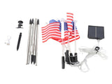 Solar US Flag Lights Red White Blue 8 Modes Independence Day Decor V1294-YM0901-3115250025211