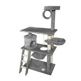 Grey Cat Tree Tower Condo Scratching Post Bed Stand 1.4M V178-66921