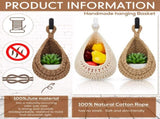 Jute Wall Basket Hanging Storage Basket Hanging Fruit Basket Boho Interior Wall Plant Basket V1189-WXF-260203-00438