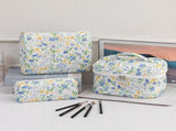 3SET Quilted Floral Makeup Bag Collection Cute Rabbit Pattern Cosmetic Pouch &Travel Toiletry V888-ELOSUNG41059