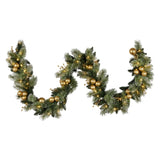 Christabelle 2.7m Christmas Garland with Gold Baubles and LED Lights Mantle Decoration Ornament 112_SENG274