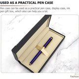 Leather Pen Case Box for Single Pen Holder, Anti-Scratch Flocking Lining, Strong Reliable Build for V1192-AZ-W-21734