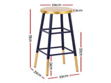 Artiss Bar Stools Metal Gold Navy BA-U-5005-NAGD