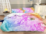 Pastello Marble Rainbow Swirl Quilt / Doona / Duvet Cover set V745-AQ042976K3