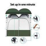 Weisshorn Double Camping Shower Toilet Tent Outdoor Portable Change Room TENT-C-CR-DOU