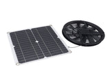 Solar Panel Fan Kit 12W Waterproof Solar Exhaust Fan for Indoors Small Chicken Coops Greenhouses V1294-YM0901-3111240021911