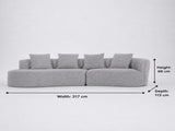 Arco 3 Seater Compressed Sofa V1158-ZE9919-TL1907-12-LGY