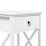 Artiss 2 X Bedside Table 1 Drawer with Shelf - EMMA White DRESS-D-BS-1DX2