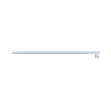 70cm Reeded Glass Shower Screen with White Wall Channel and Round Pole V63-919331